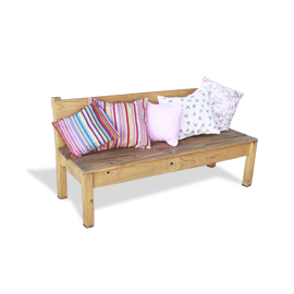 Banco de madera triple